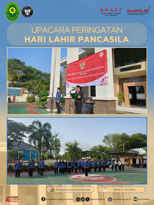 (01/06/2026) Pengadilan Agama Indramayu Gelar Upacara Hari Lahir Pancasila 2026, Teguhkan Semangat Persatuan Bangsa