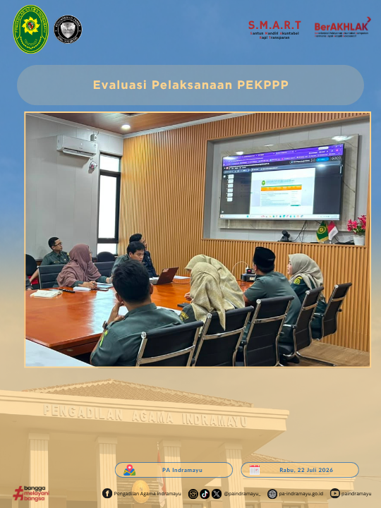 (22/07/2026) Pengadilan Agama Indramayu Kembali Gelar Evaluasi Pelaksanaan PEKPPP